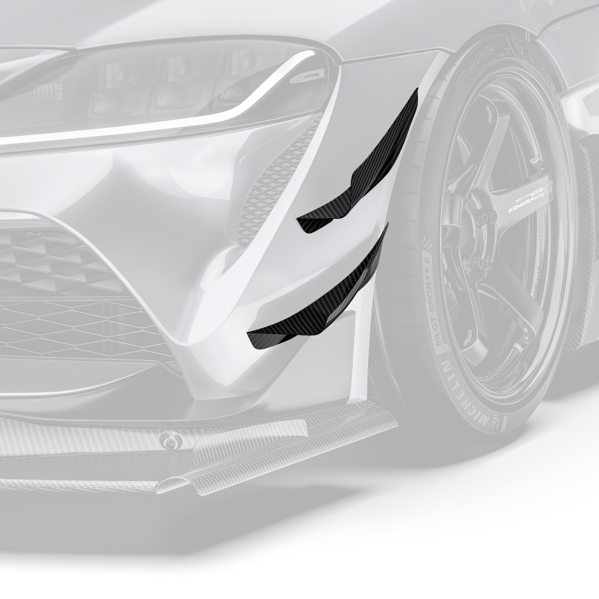 TOYOTA GR SUPRA ARD プリプレグ カナード（ストックバンパー）
